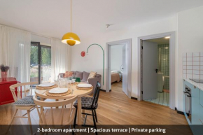 Stylish 2-bedroom family apartment & terrace, Jūrmala